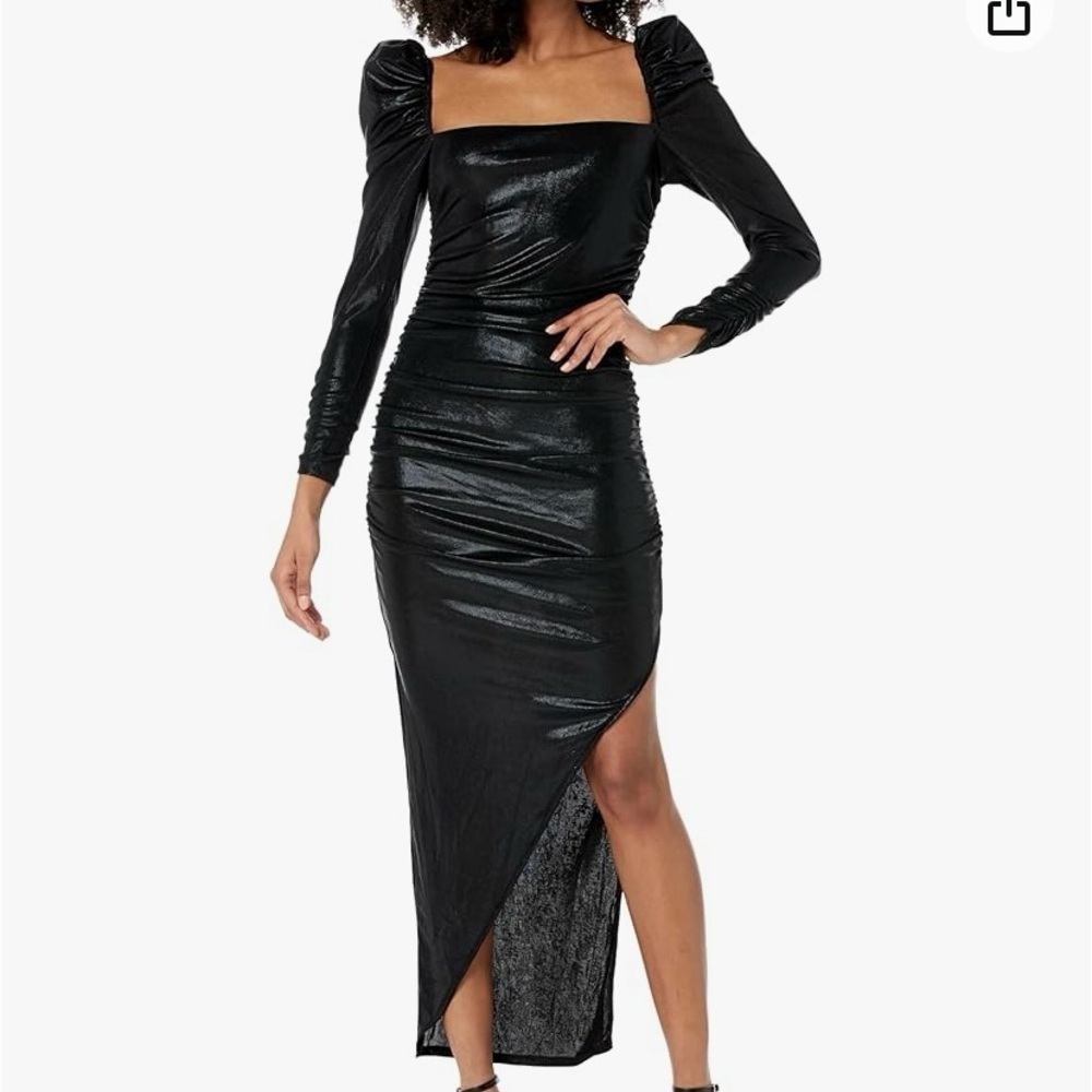 ASTR the Label NWT Vanozza ruched metallic dress, L